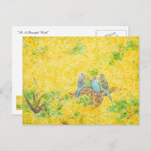 Het is een mooie wereld briefkaart (Voorkant / Achterkant)