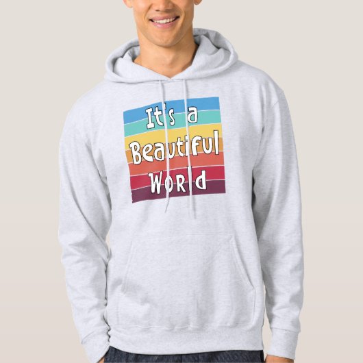 Het is een mooie wereld hoodie (Voorkant)
