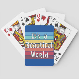 Het is een mooie wereld pokerkaarten