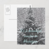 Het is een mooie winter in Michigan Briefkaart (Voorkant / Achterkant)