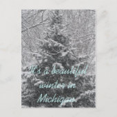 Het is een mooie winter in Michigan Briefkaart (Voorkant)