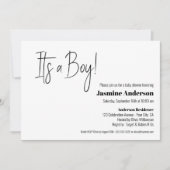 Het is een Muggen Modern Minimalistisch Baby showe Kaart (Voorkant)