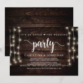 Het is een na de bruiloft-partij, Rustic Elopement Kaart (Voorkant / Achterkant)