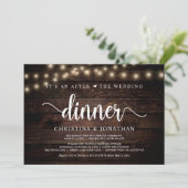 Het is een na het bruilofts diner, weglopen kaart (Staand voorkant)