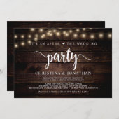 Het is een na het bruiloftsfeest, Elopement Kaart (Voorkant / Achterkant)