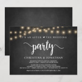 Het is een na het bruiloftsfeest, uitnodiging voor (Voorkant / Achterkant)