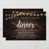 Het is een na het huwelijksdiner, weglopen kaart (Voorkant / Achterkant)