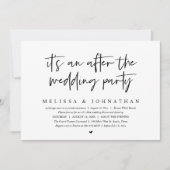 Het is een na het huwelijksfeest, romantisch diner kaart (Voorkant)