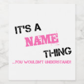 Het is een naamiets dat je niet zou begrijpen wijn etiket (Enkel label)