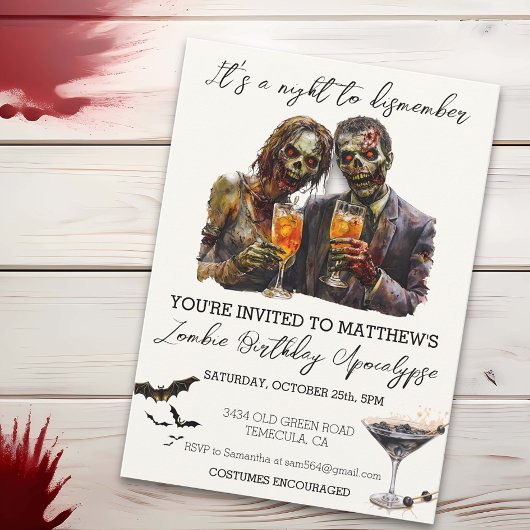 Het is een nacht om Halloween Zombie uiteen te rij Kaart