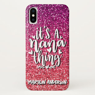 HET IS EEN NANA-THEMA GLITTER CUSTOM TYPOGRAPHY Case-Mate iPhone CASE