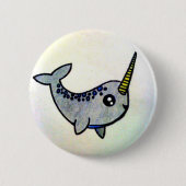 Het is een Narwhal. Ronde Button 5,7 Cm (Voorkant)