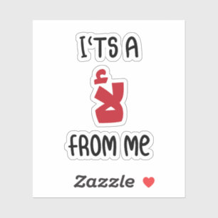 Het is een nee van mij in het Arabisch, grappige A Sticker