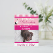 Het is een "New Pet" aankondiging Briefkaart (Staand voorkant)