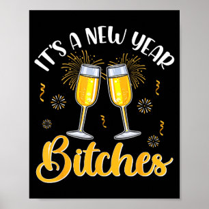 Het is een nieuw jaar Es cheer up Funny Happy New  Poster