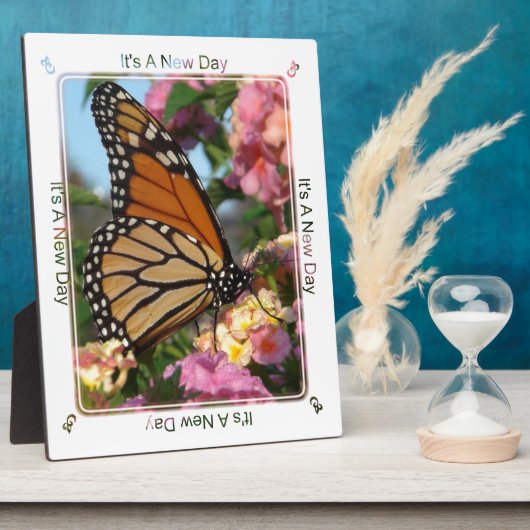 Het is een nieuwe dag (Monarch Butterfly) Fotoplaat (Zijkant)