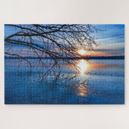 Het is een nieuwe dag over de rivier, foto van de  legpuzzel