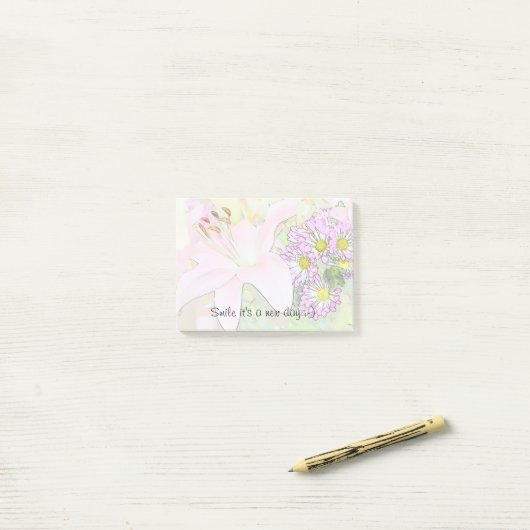 Het is een nieuwe dag post notes (Op bureau)