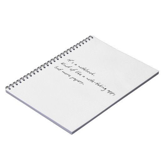 Het is een notitieboek (Linkerzijde)