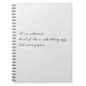 Het is een notitieboek (Voorkant)