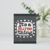 Het is een Nurse Thing Briefkaart (Staand voorkant)
