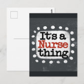 Het is een Nurse Thing Briefkaart (Voorkant / Achterkant)