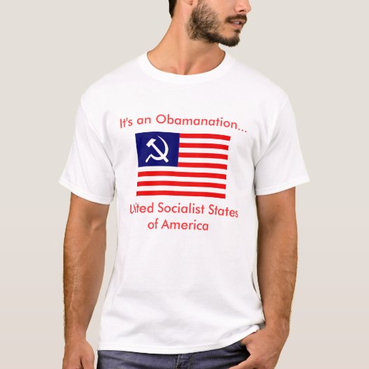 Het is een Obamanatie... USSA T-shirt (Voorkant)