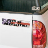 Het is een Obamanation Bumpersticker (Op Truck)