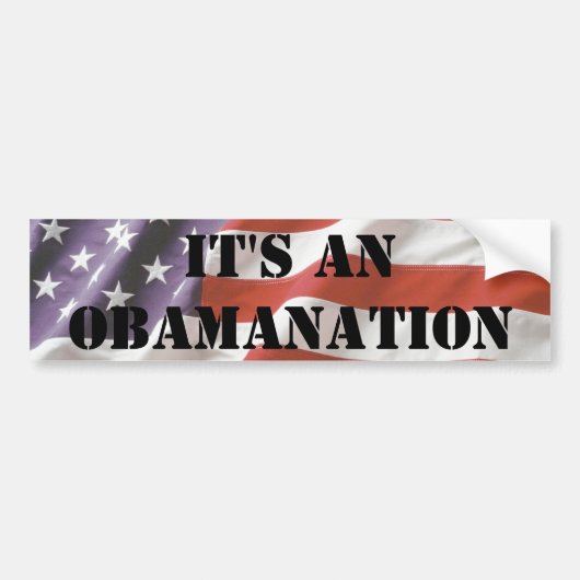 Het is een Obamanation Bumpersticker (Voorkant)