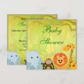 Het is een Oerwoud Baby shower Kaart (Voorkant / Achterkant)