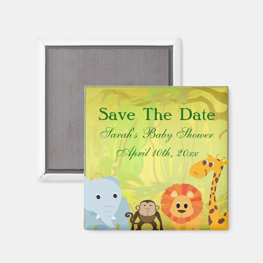 Het is een Oerwoud Baby shower Magneet (Voorkant / Achterkant)