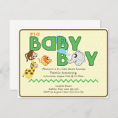 Het is een Oerwoud Baby shower Uitnodiging (Voorkant / Achterkant)