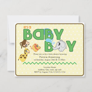 Het is een Oerwoud Baby shower Uitnodiging
