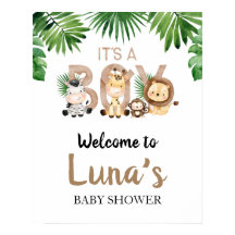 Het is een Oerwoud Baby shower Welkom Poster