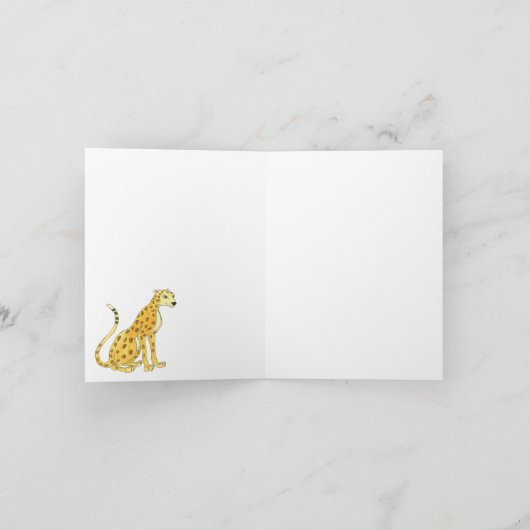 Het is een Oerwoud Cheetah Note Kaart (Binnen)
