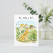 Het is een Oerwoud Cheetah Post Kaart (Staand voorkant)