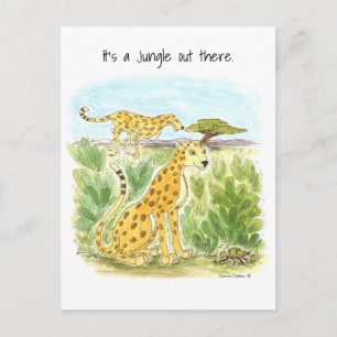 Het is een Oerwoud Cheetah Post Kaart