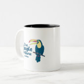 Het is een Oerwoud daar in Toucan Costa Rica Coffe Tweekleurige Koffiemok (Voorkant links)