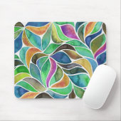 Het is een Oerwoud daarbuiten - Blauw groen Muismat (Met muis)