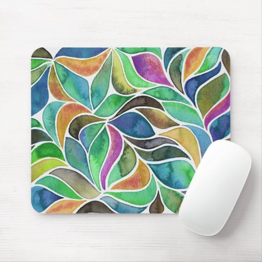 Het is een Oerwoud daarbuiten - Blauw groen Muismat (Met muis)