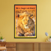 Het is een Oerwoud daarbuiten! Canvas Afdruk (Insitu (Woonkamer))