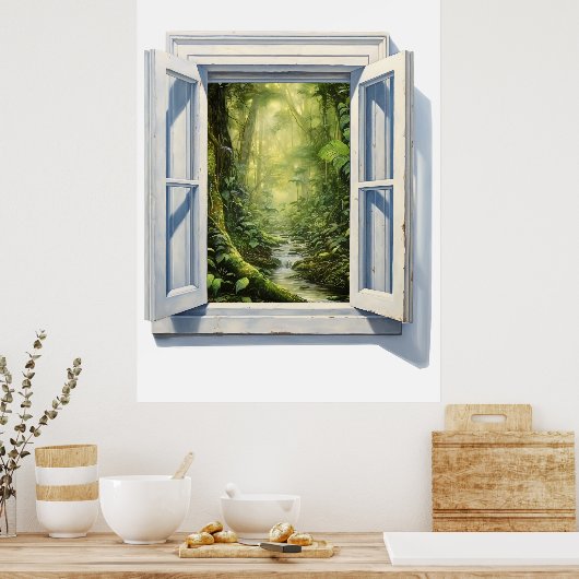 Het is een Oerwoud daarbuiten! Poster (Keuken)