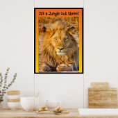 Het is een Oerwoud daarbuiten! Poster (Keuken)