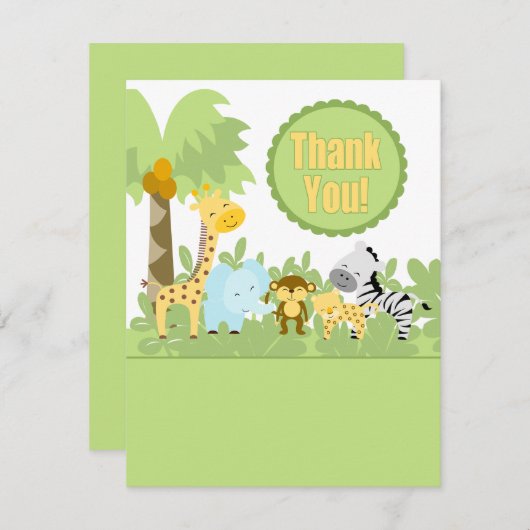 Het is een Oerwoud Dank je Bedankkaart (Voorkant / Achterkant)