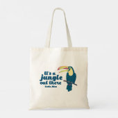 Het is een Oerwoud in de Canvas tas van Toucan Cos (Achterkant)