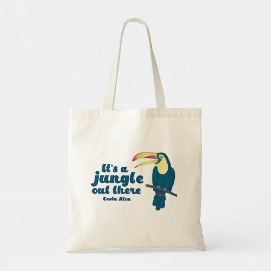 Het is een Oerwoud in de Canvas tas van Toucan Cos (Achterkant)