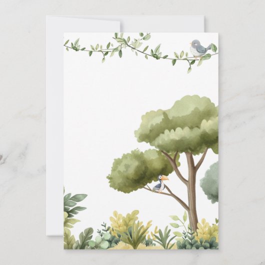 Het is een Oerwoud Safari Animal Baby shower Kaart (Achterkant)