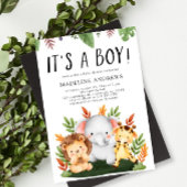 Het is een Oerwoud Safari Animal Baby shower Kaart