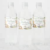 Het is een Oerwoud Safari Animal Baby shower Waterfles Etiket (Flessen)