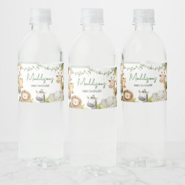 Het is een Oerwoud Safari Animal Baby shower Waterfles Etiket
